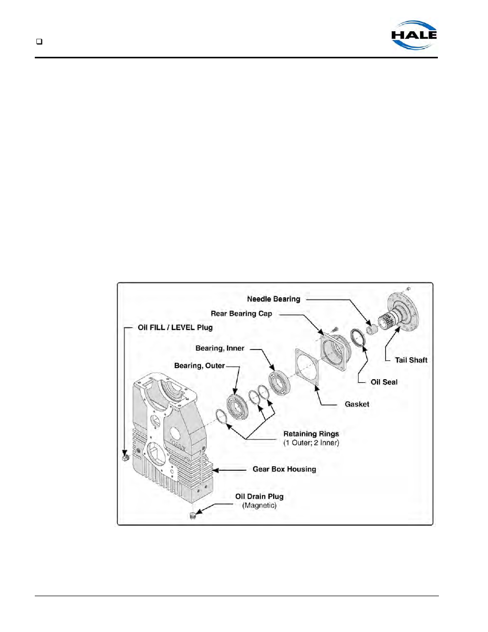 Tail shaft assembly, Figure 9-2: tail shaft assembly | Hale Q Series Muscle User Manual | Page 150 / 302