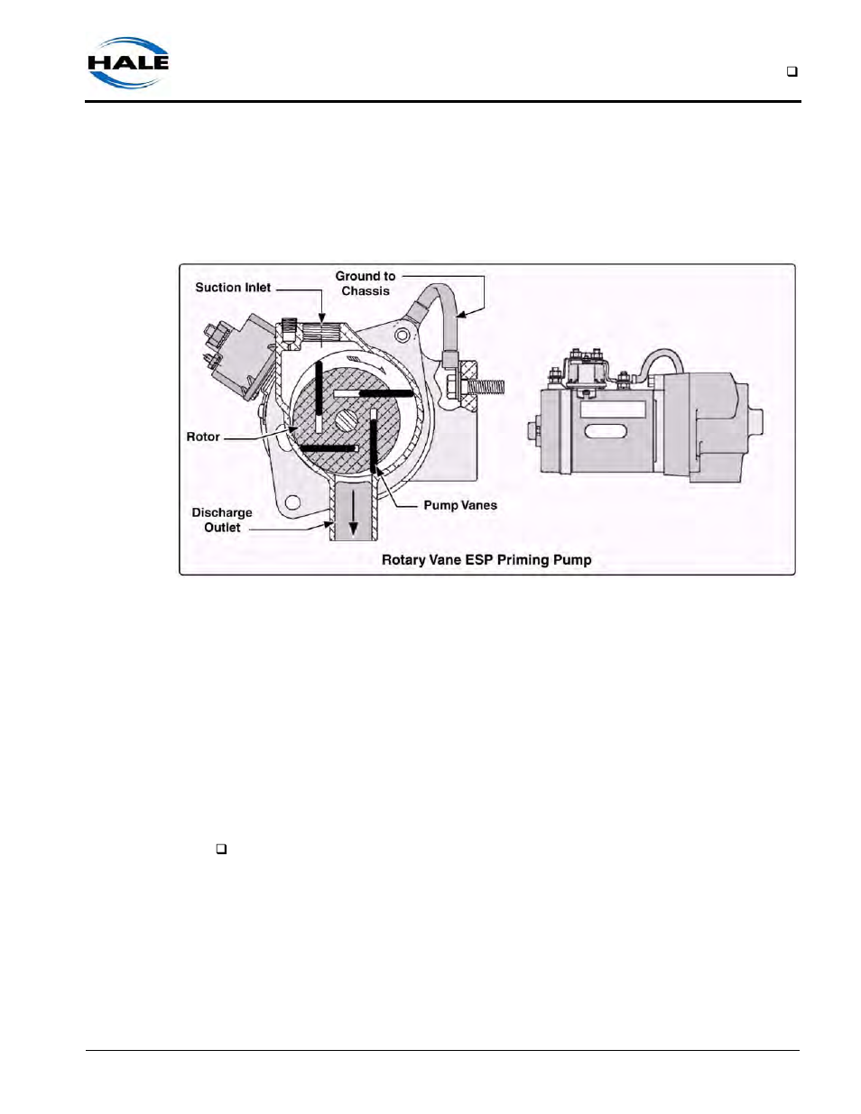 4 priming systems, Figure 3-5: rotary vane esp priming pump, Priming valves | Hale Q Series Muscle User Manual | Page 41 / 302