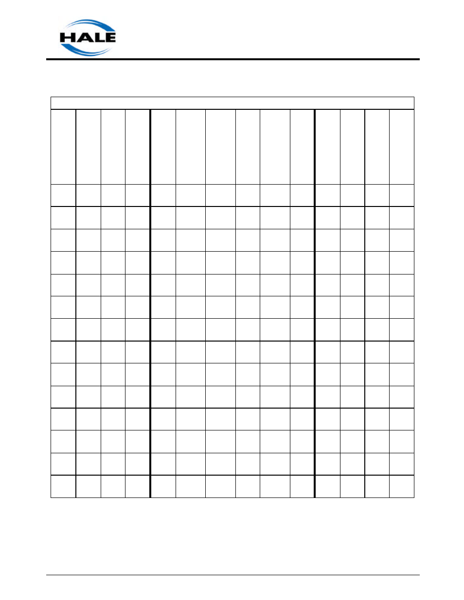 Table 3-3 | Hale DSD User Manual | Page 36 / 84