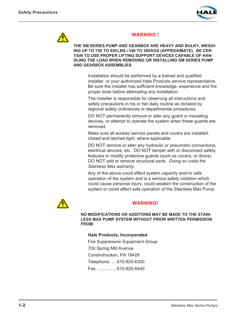 Hale SMR User Manual | Page 12 / 136