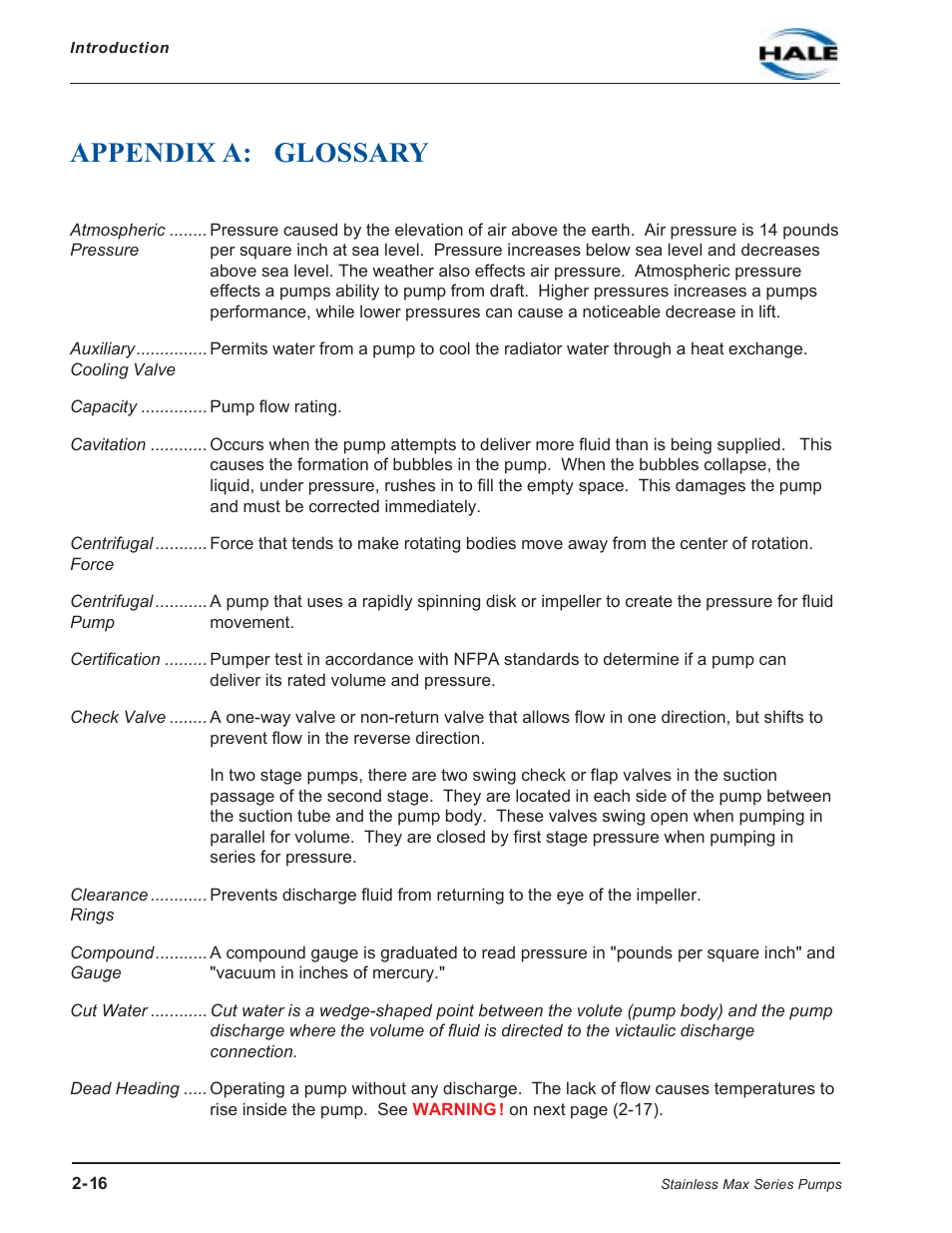 Appendix a: glossary | Hale SMR User Manual | Page 30 / 136