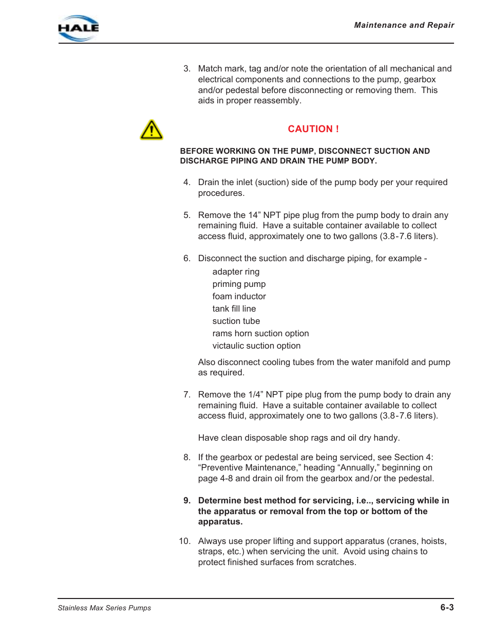 Hale SMR User Manual | Page 81 / 136