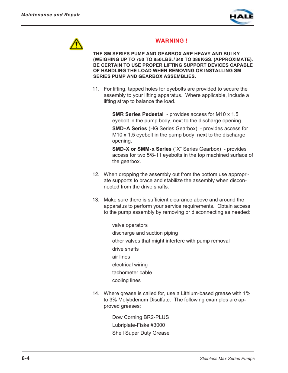 Hale SMR User Manual | Page 82 / 136