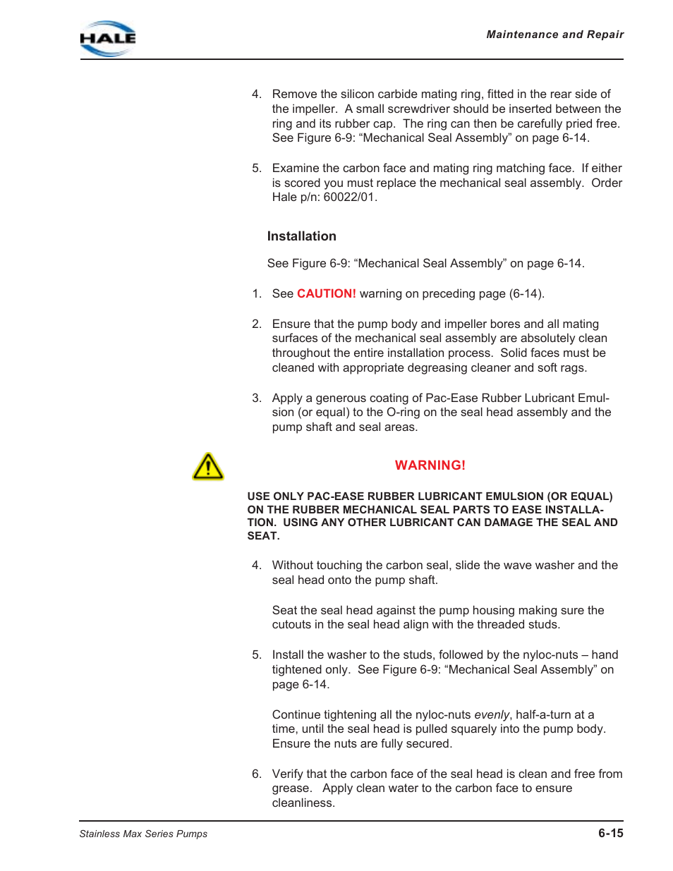 Installation | Hale SMR User Manual | Page 93 / 136