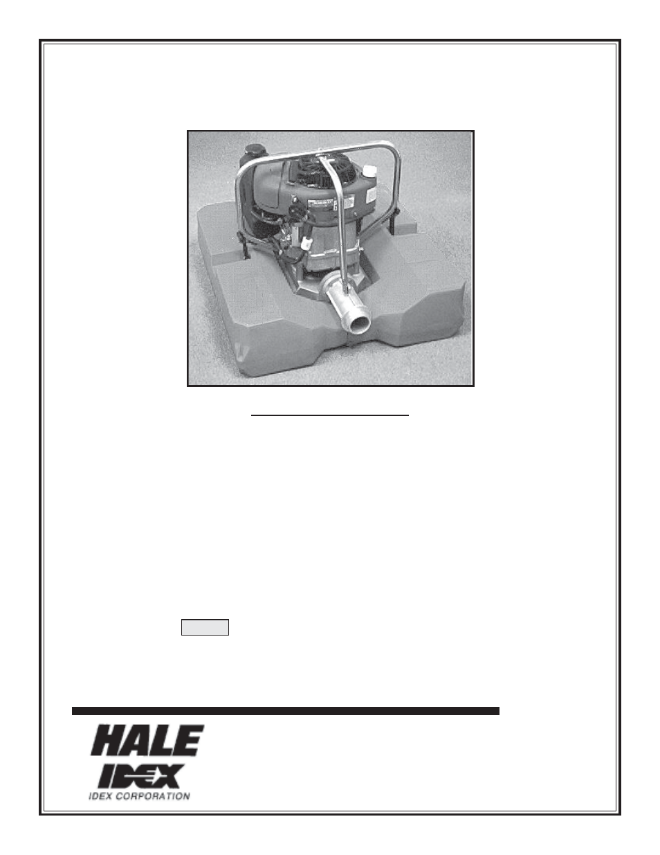 Hale 11HP Super Chief User Manual | 12 pages