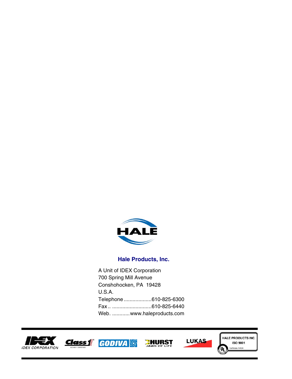 Hale products, inc, Drawings - plate | Hale MBP Booster User Manual | Page 107 / 116