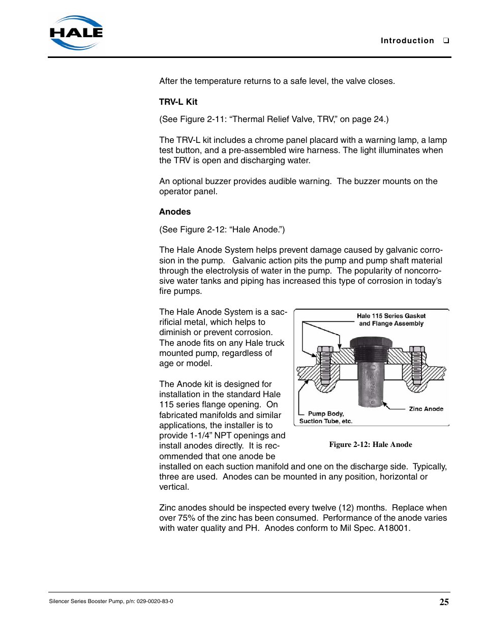 Trv-l kit, Anodes, Figure 2-12: hale anode | Hale MBP Booster User Manual | Page 26 / 116