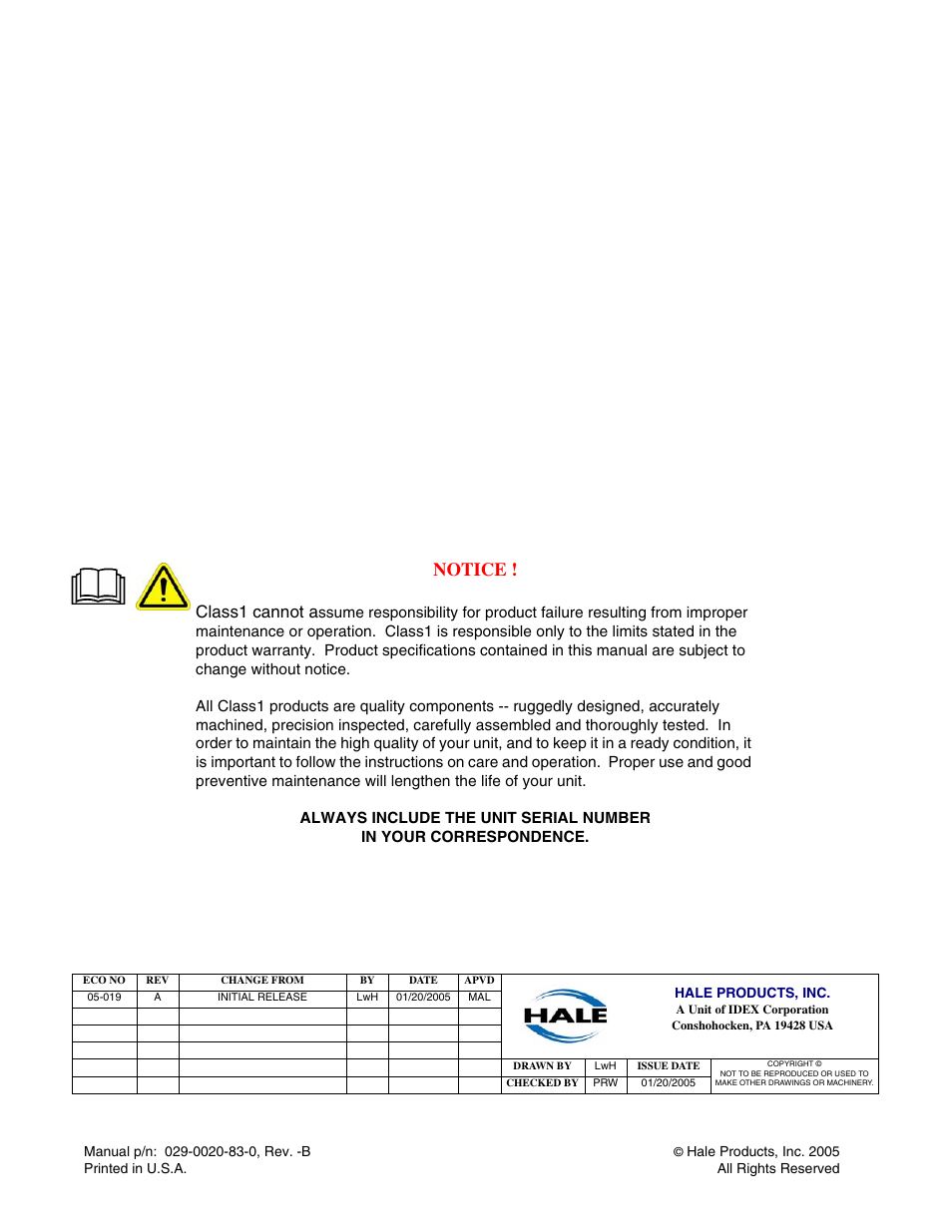 Notice, Class1 cannot a | Hale MBP Booster User Manual | Page 3 / 116