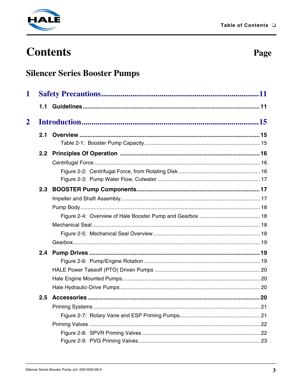 Hale MBP Booster User Manual | Page 4 / 116