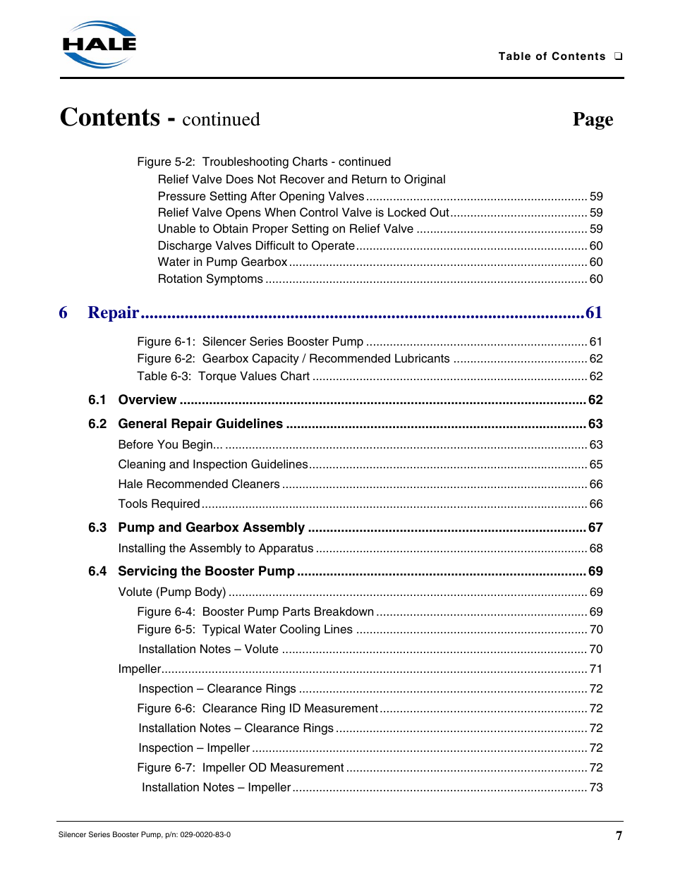 Hale MBP Booster User Manual | Page 8 / 116