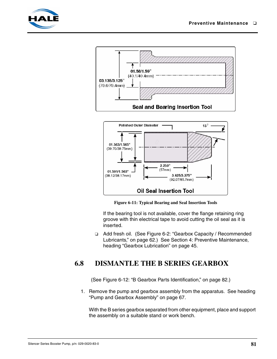 8 dismantle the b series gearbox | Hale MBP Booster User Manual | Page 82 / 116