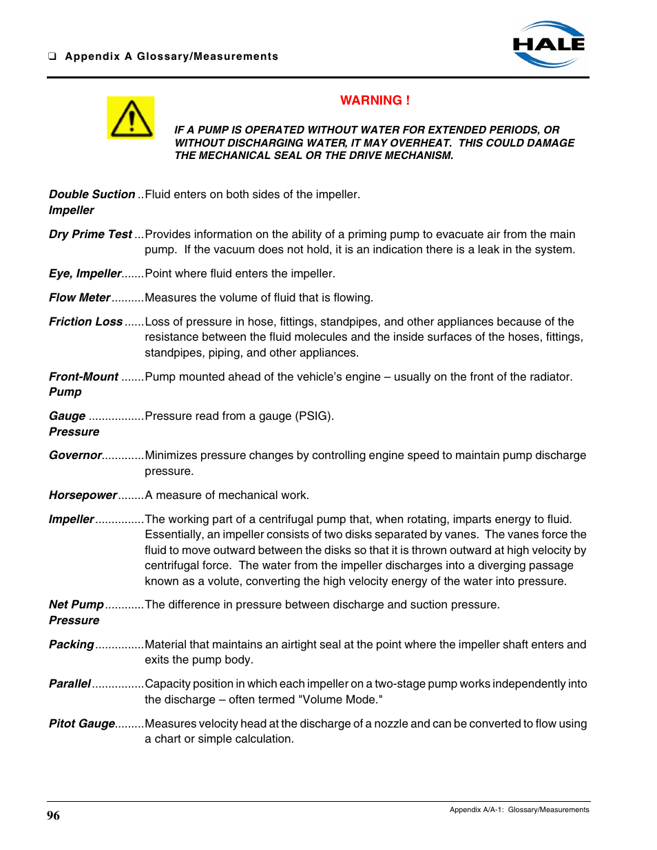 Hale MBP Booster User Manual | Page 97 / 116