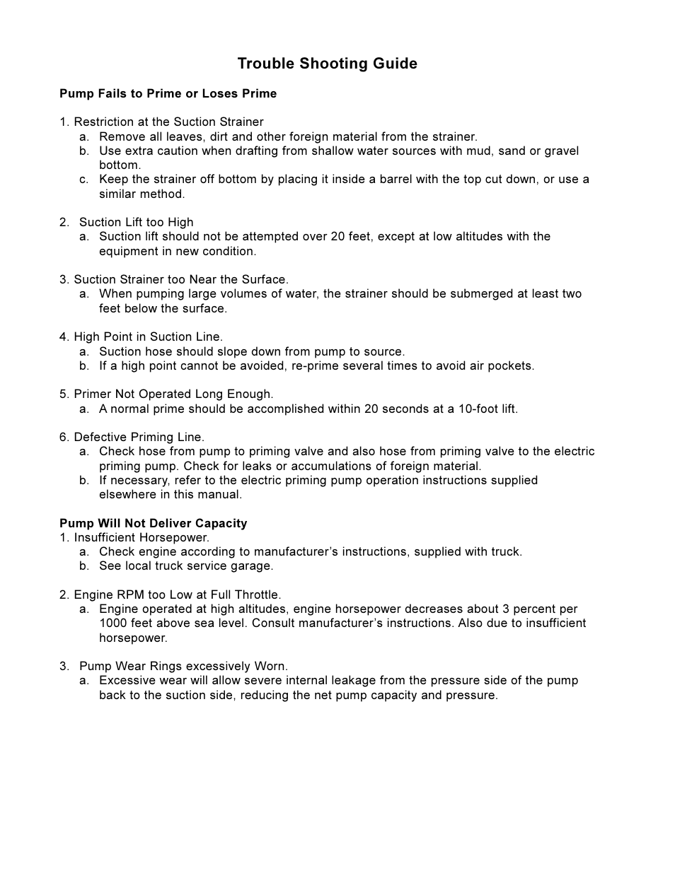 Trouble shooting guide | Hale PSD User Manual | Page 15 / 34