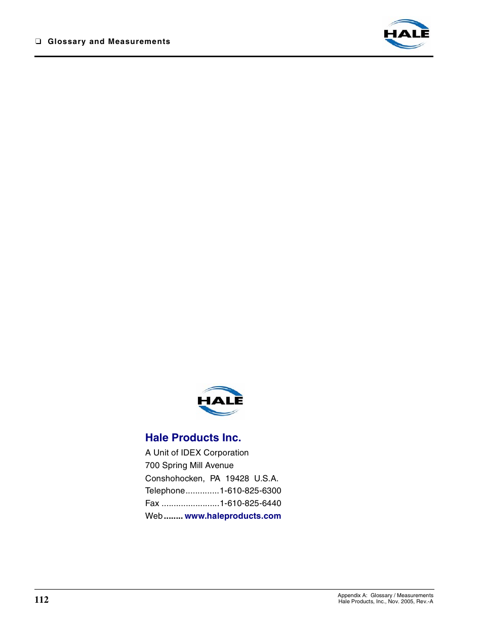 Hale products inc | Hale RSD User Manual | Page 112 / 150