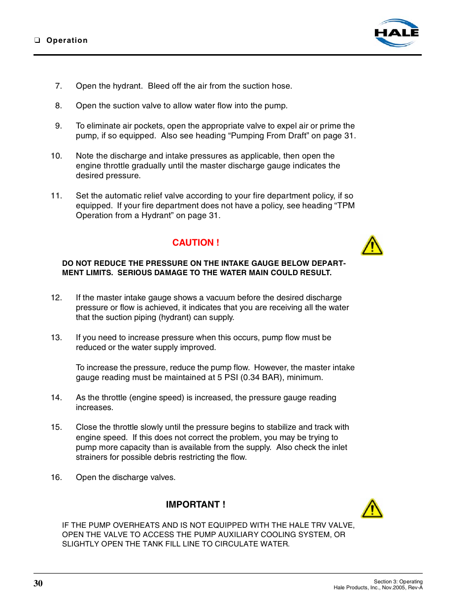 Hale RSD User Manual | Page 30 / 150