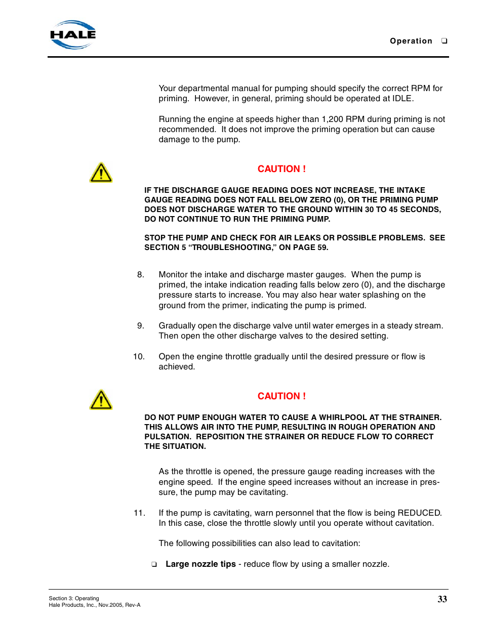 Hale RSD User Manual | Page 33 / 150