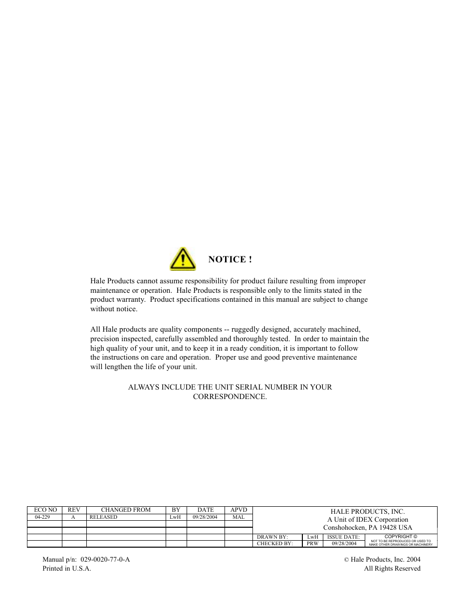 Notice | Hale SMD User Manual | Page 2 / 42