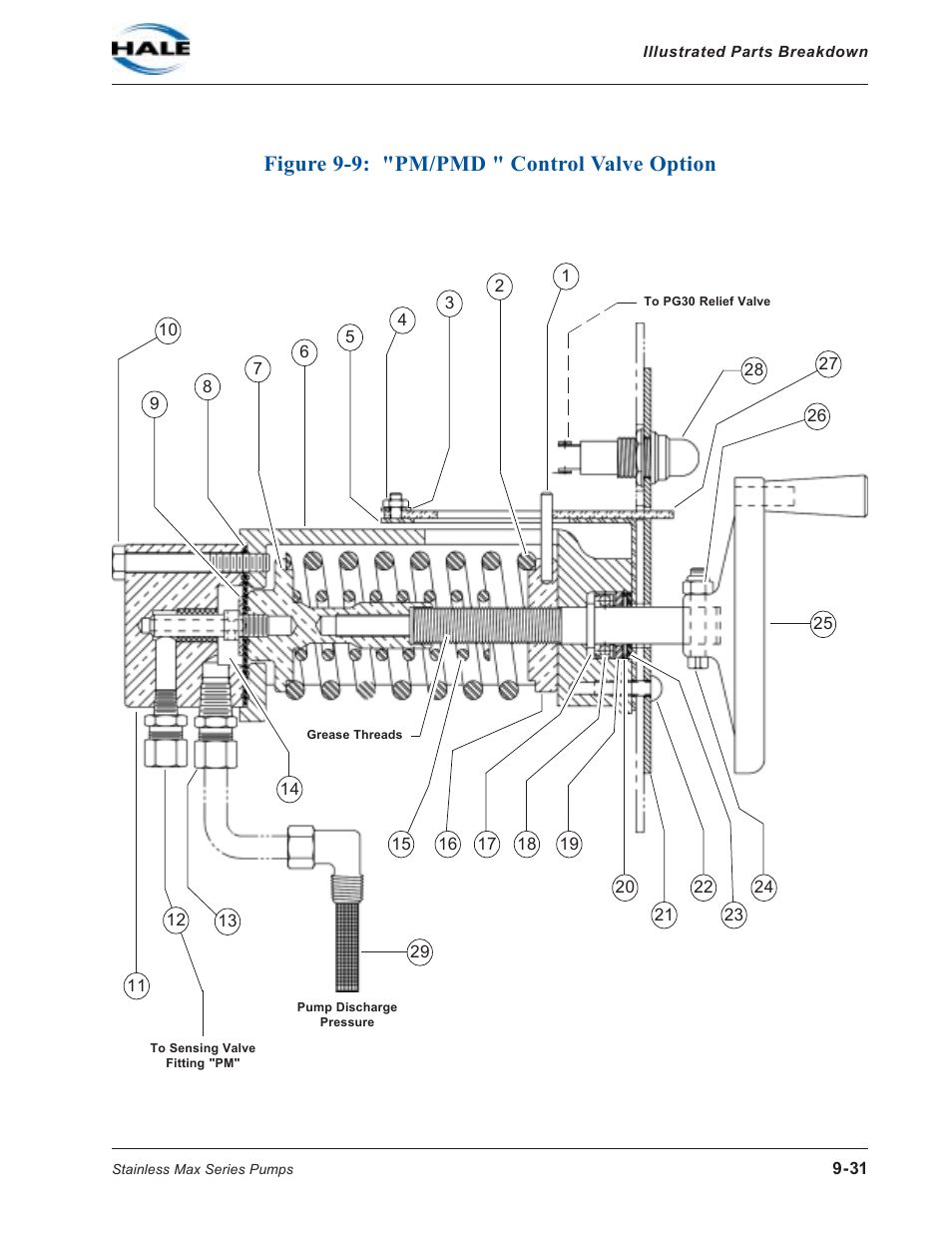 Figure 9-9: "pm/pmd " control valve option, Figure 9-9: "pm/pmd " control valve option -31 | Hale SMD User Manual | Page 31 / 42