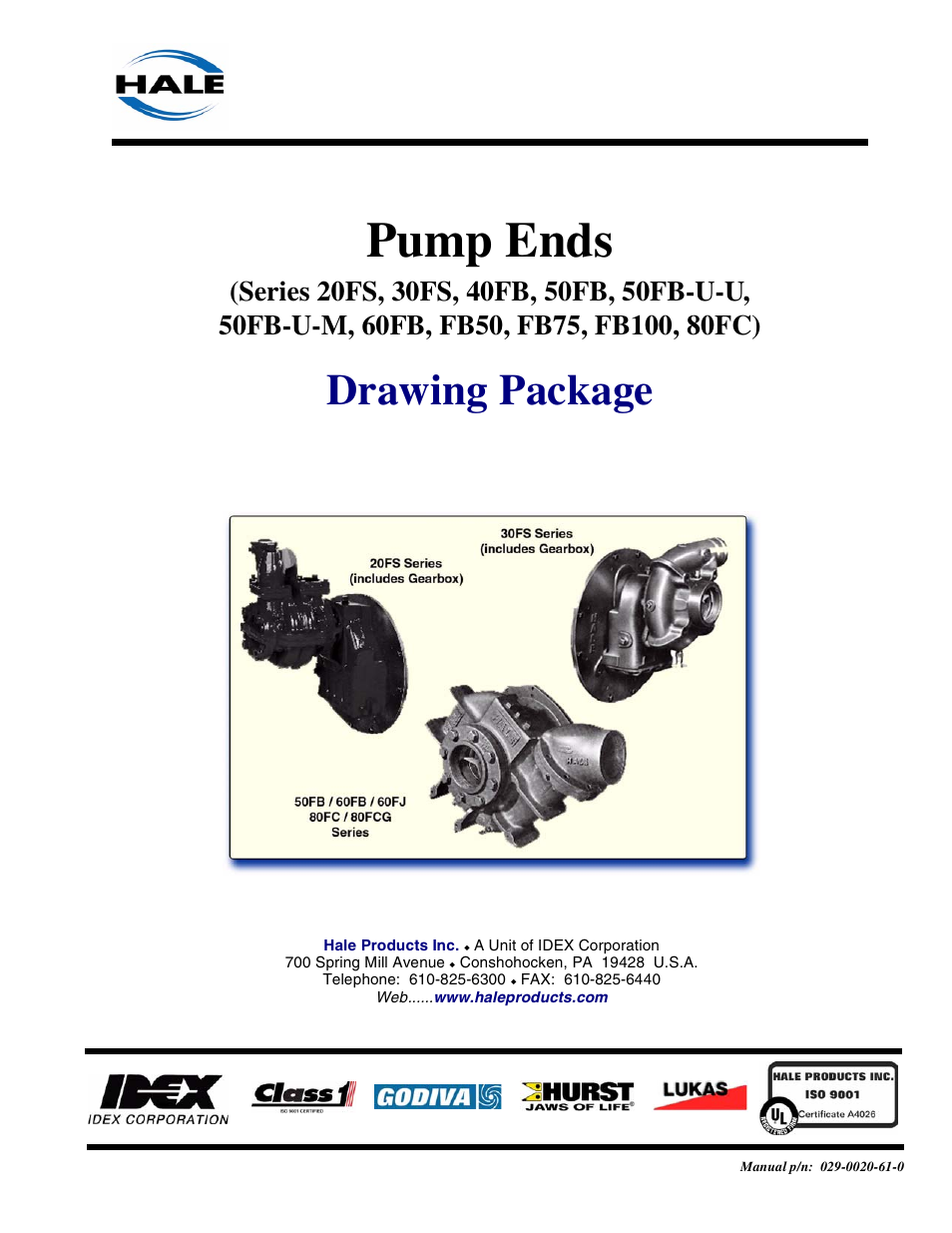 Drawing package, Pump ends | Hale 80FC User Manual | Page 151 / 190