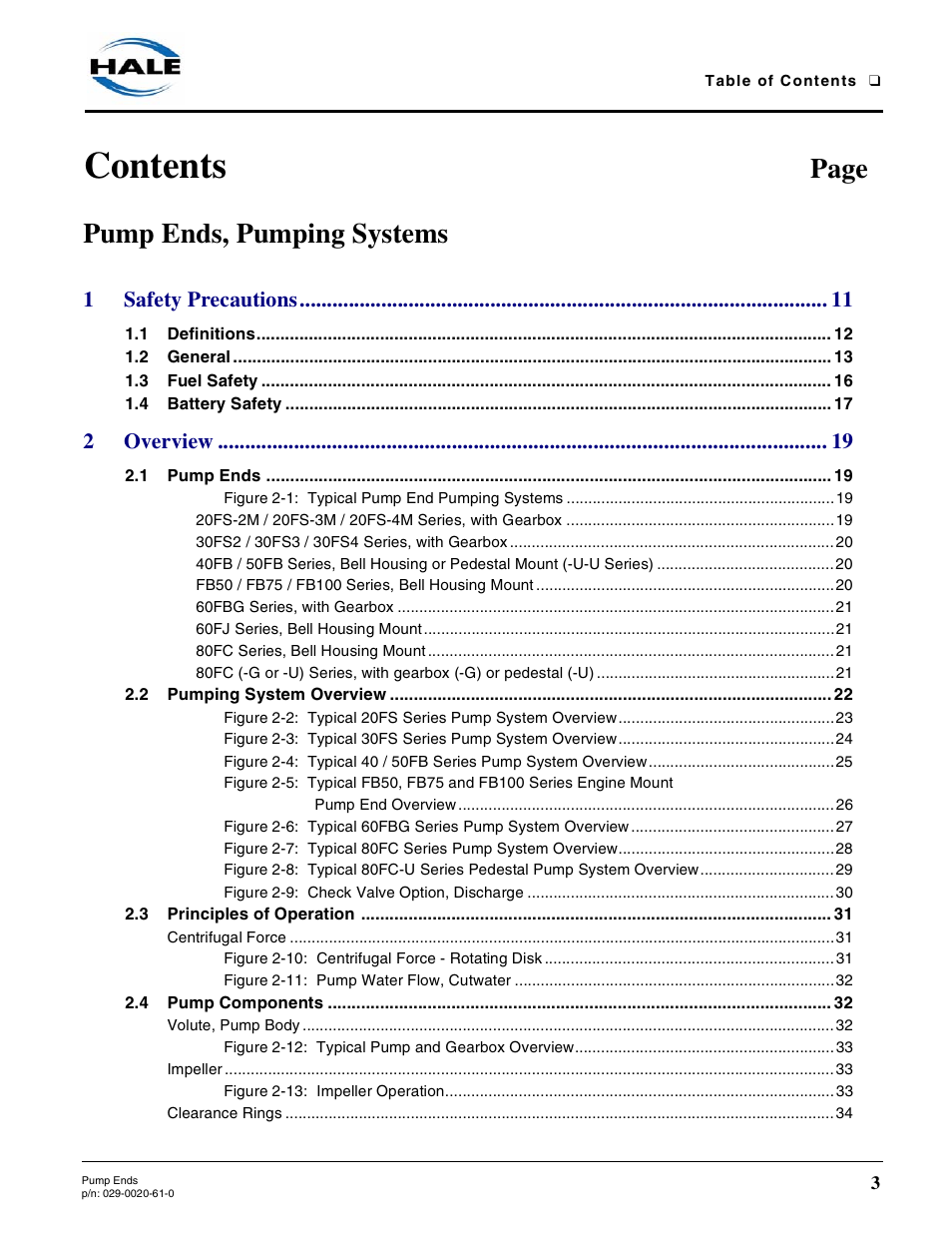 Hale 80FC User Manual | Page 3 / 190