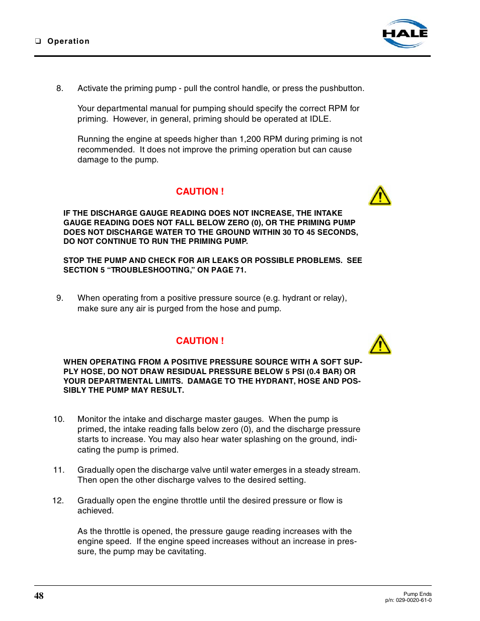 Hale 80FC User Manual | Page 48 / 190