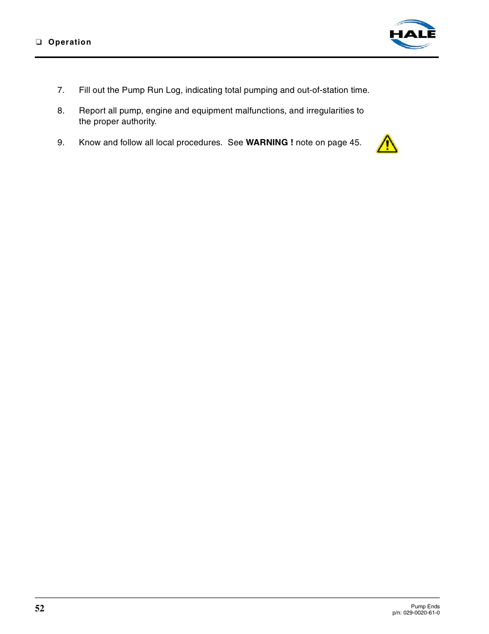 Hale 80FC User Manual | Page 52 / 190