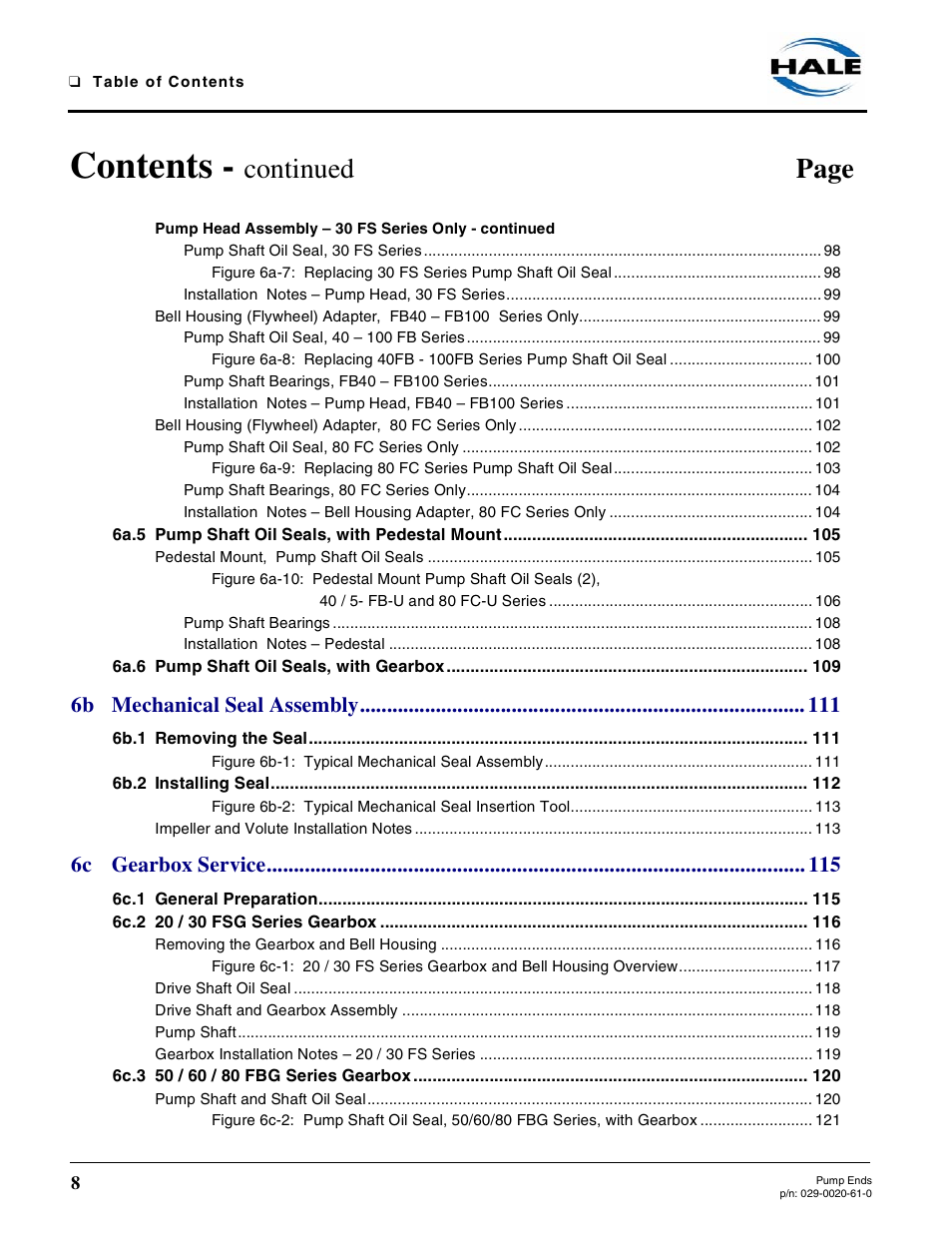 Hale 80FC User Manual | Page 8 / 190