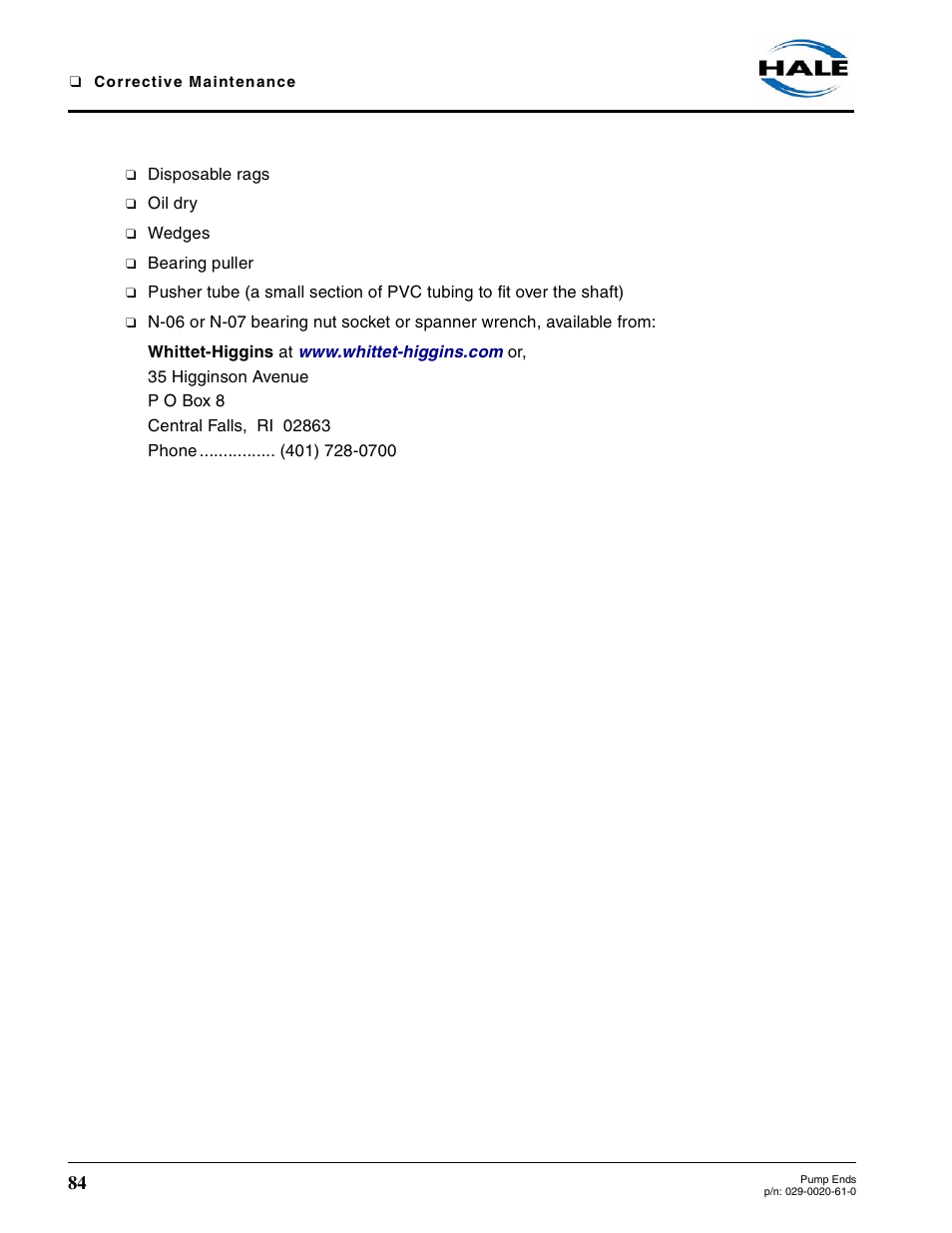 Hale 80FC User Manual | Page 84 / 190
