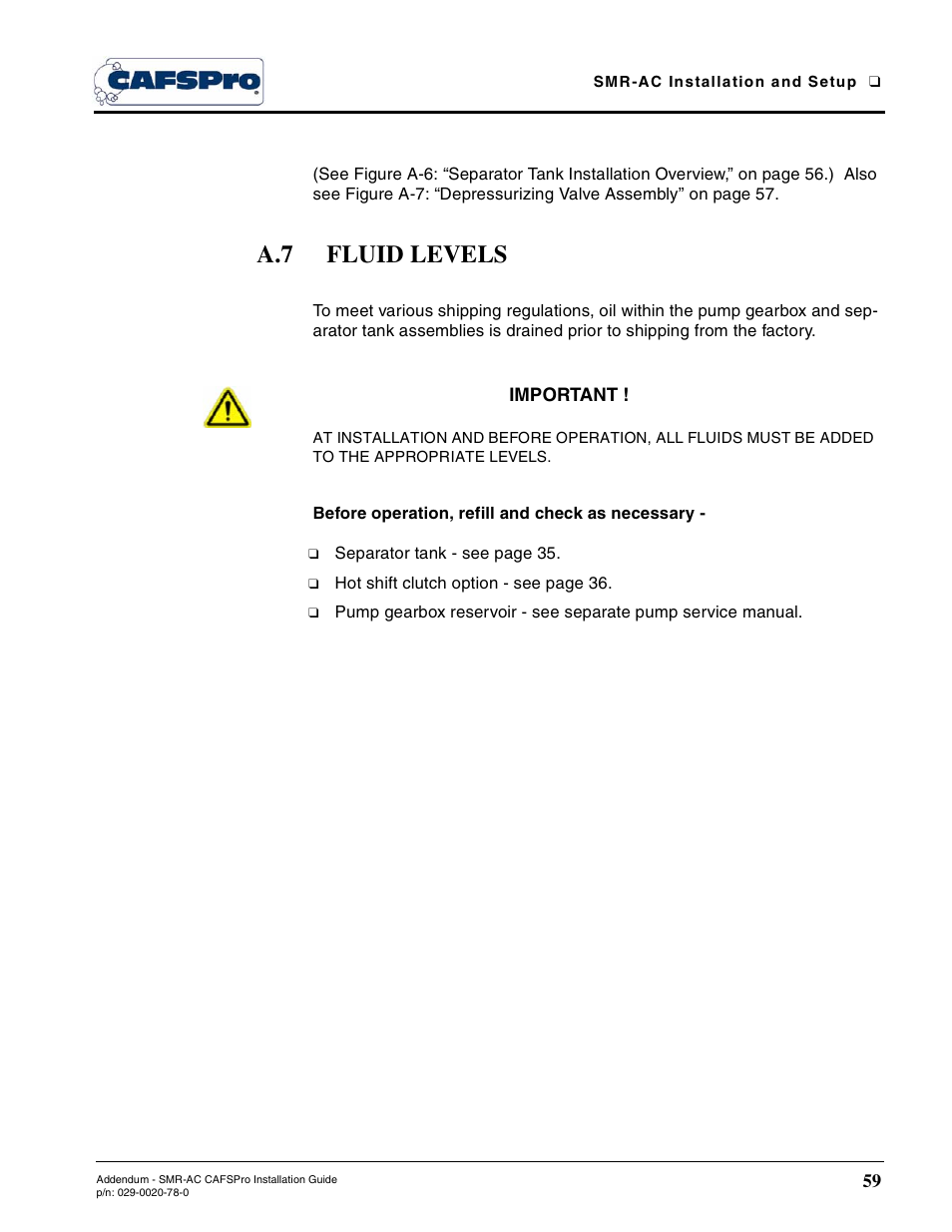 A.7 fluid levels | Hale SMR-U User Manual | Page 45 / 46