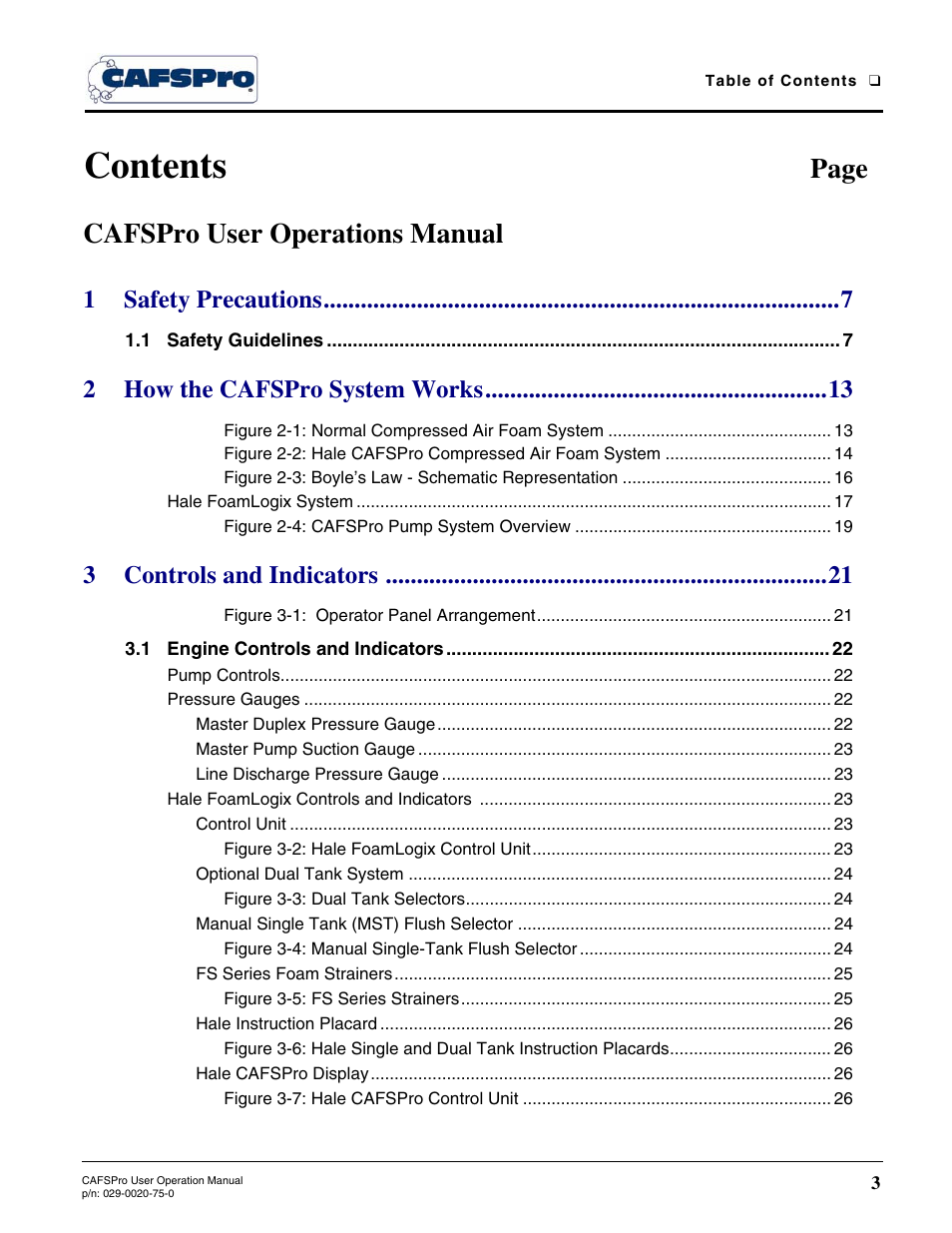 Hale CAFSPro User Manual | Page 3 / 72