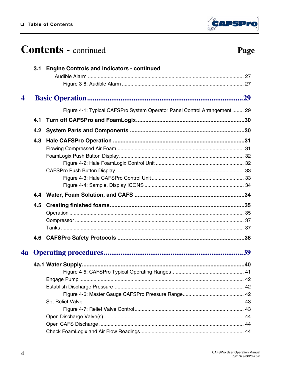 Hale CAFSPro User Manual | Page 4 / 72