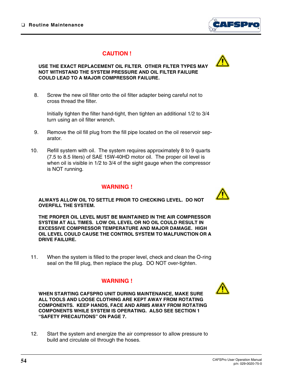 Hale CAFSPro User Manual | Page 54 / 72