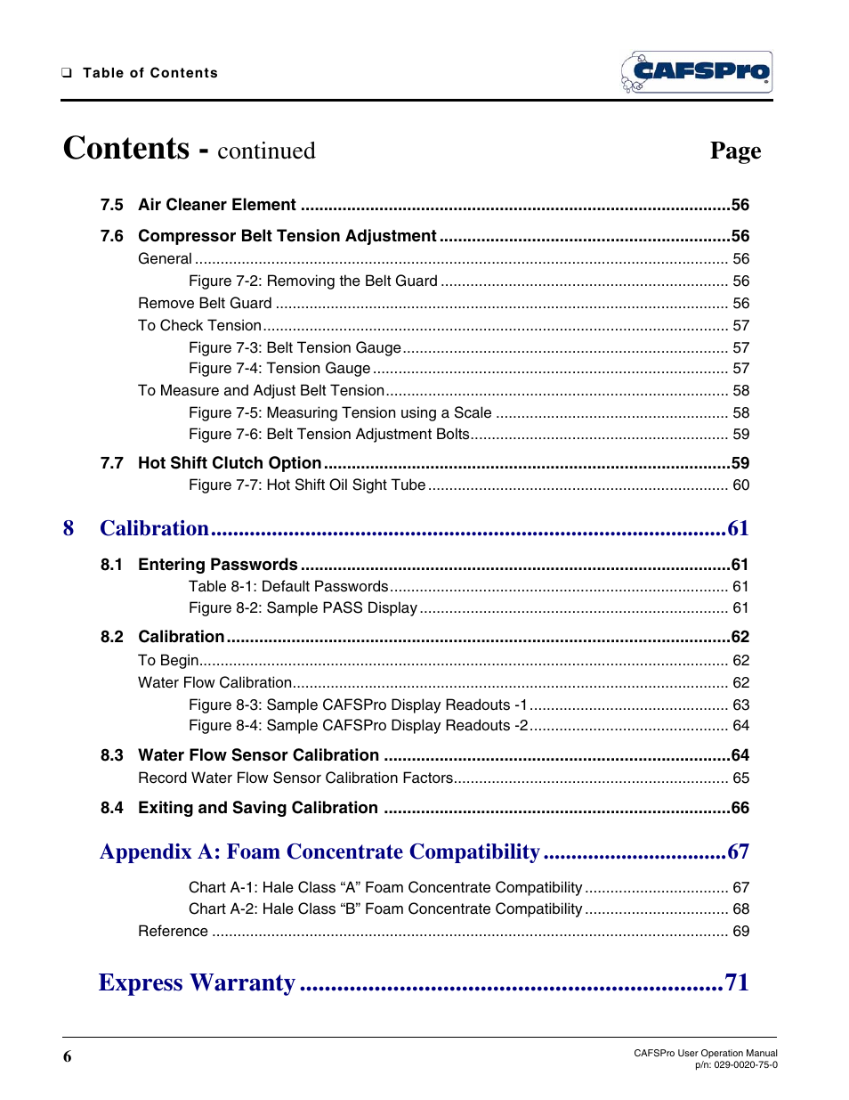 Hale CAFSPro User Manual | Page 6 / 72