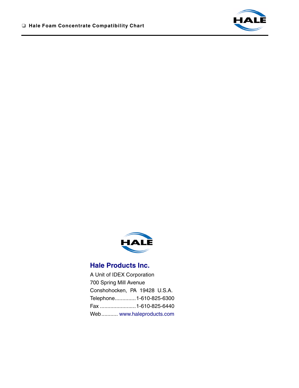 Hale products inc | Hale CAFSPro User Manual | Page 70 / 72