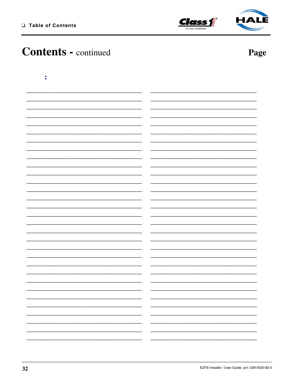 Class1 EZFill Foam Refill User Manual | Page 35 / 46