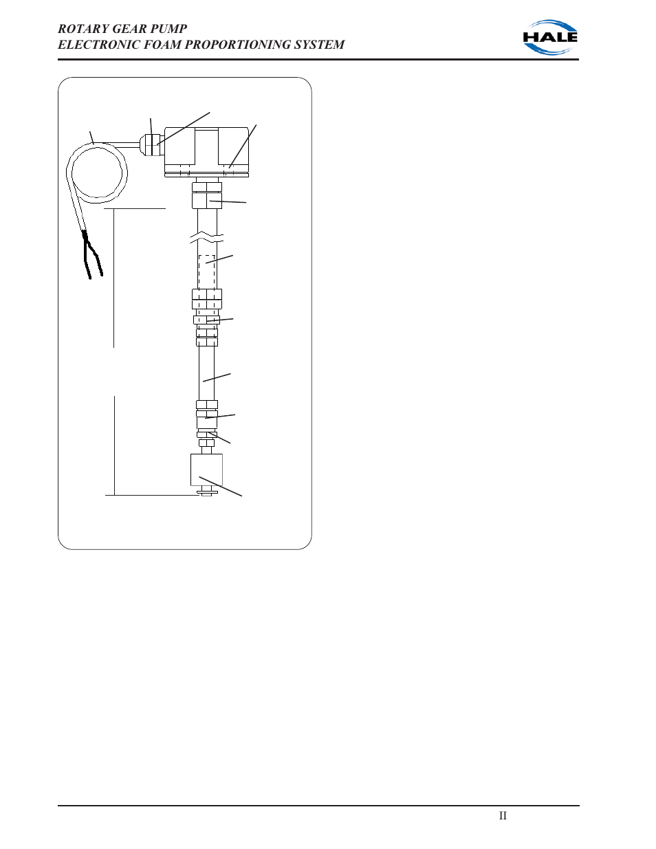 Low level sensor wiring, Ιι -38, Fnpt x | Tube fitting and strain relief gland. attach the | Hale 5.0 FoamLogix User Manual | Page 68 / 122