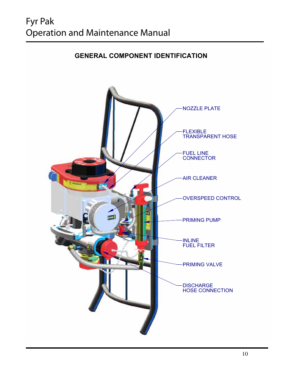 Fyr pak operation and maintenance manual, General component identification | Hale Fyr Pak(2006 to Present) User Manual | Page 10 / 39