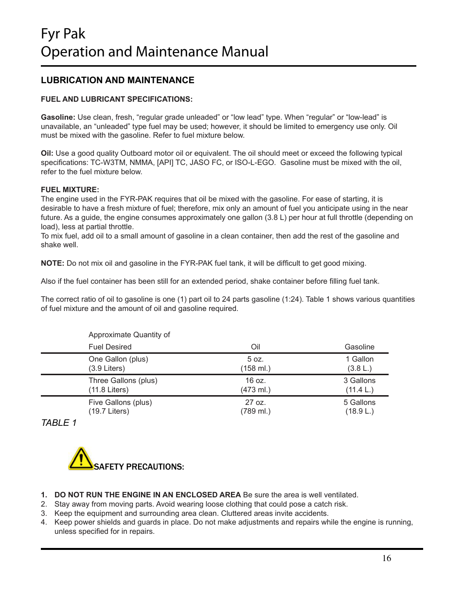 Fyr pak operation and maintenance manual | Hale Fyr Pak(2006 to Present) User Manual | Page 16 / 39