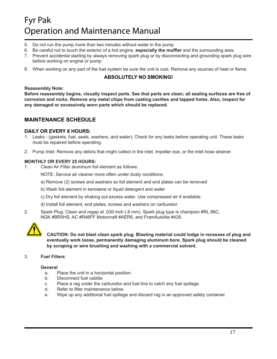 Fyr pak operation and maintenance manual | Hale Fyr Pak(2006 to Present) User Manual | Page 17 / 39