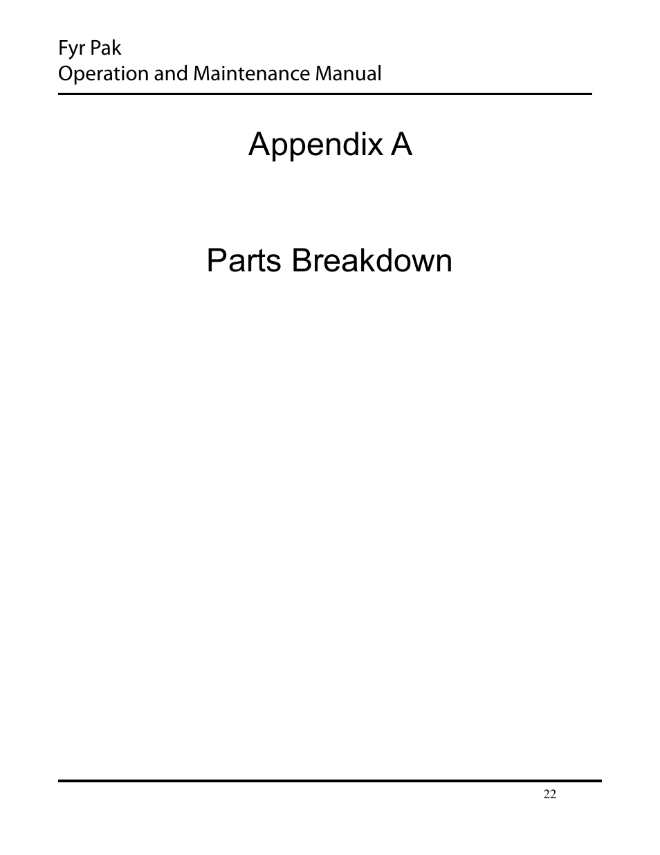 Appendix a parts breakdown | Hale Fyr Pak(2006 to Present) User Manual | Page 22 / 39