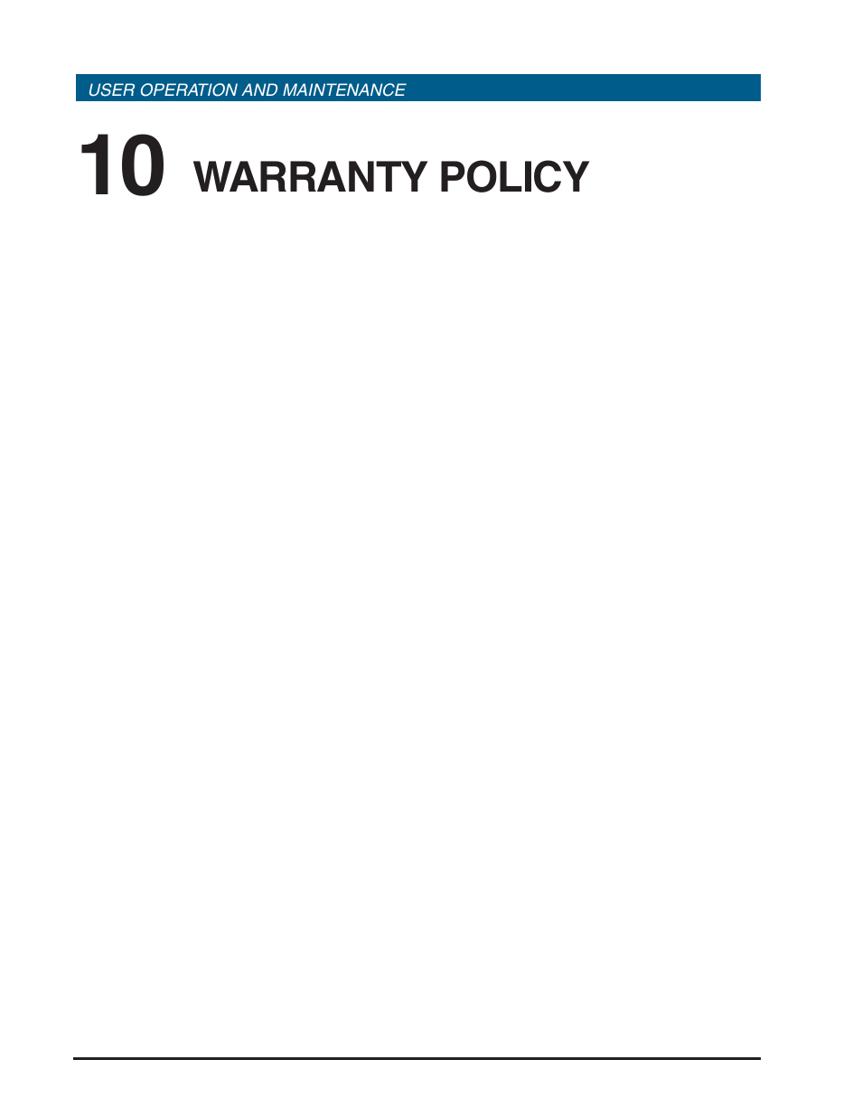 Warranty policy | Hale HP Series User Manual | Page 42 / 72