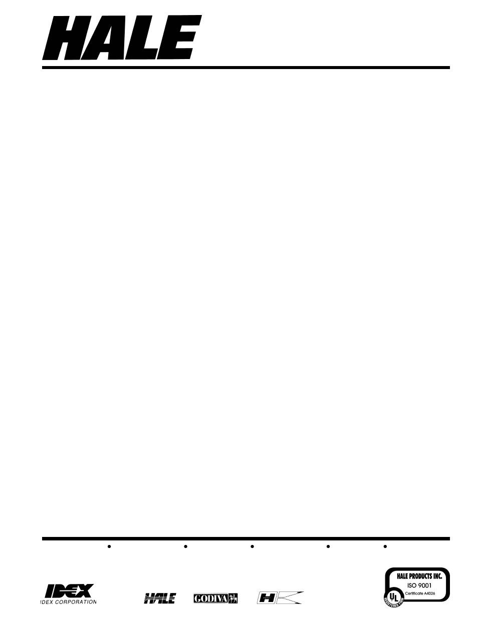 Hale Master Intake Valve User Manual | 46 pages