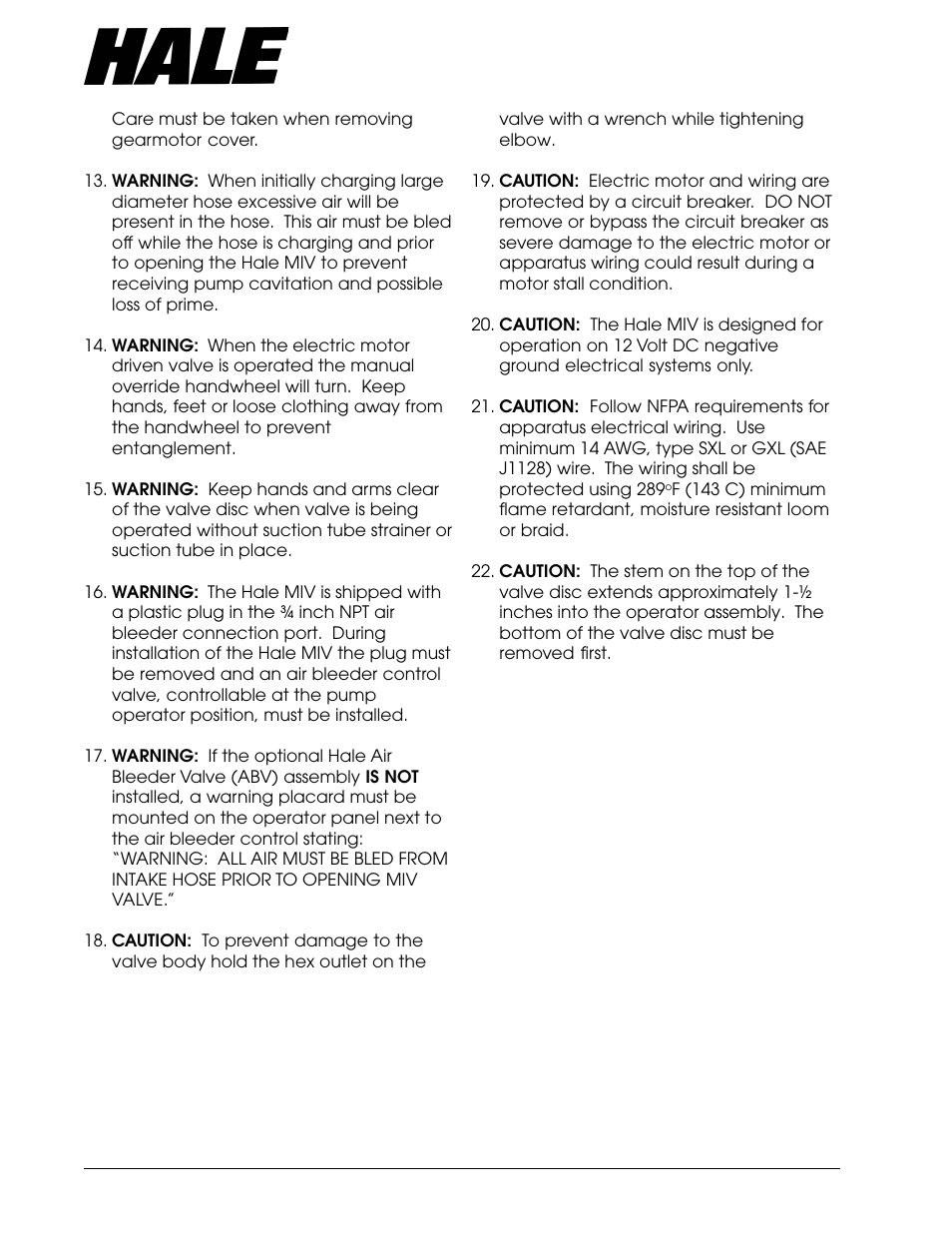 Aster, Ntake, Alve | Hale Master Intake Valve User Manual | Page 4 / 46