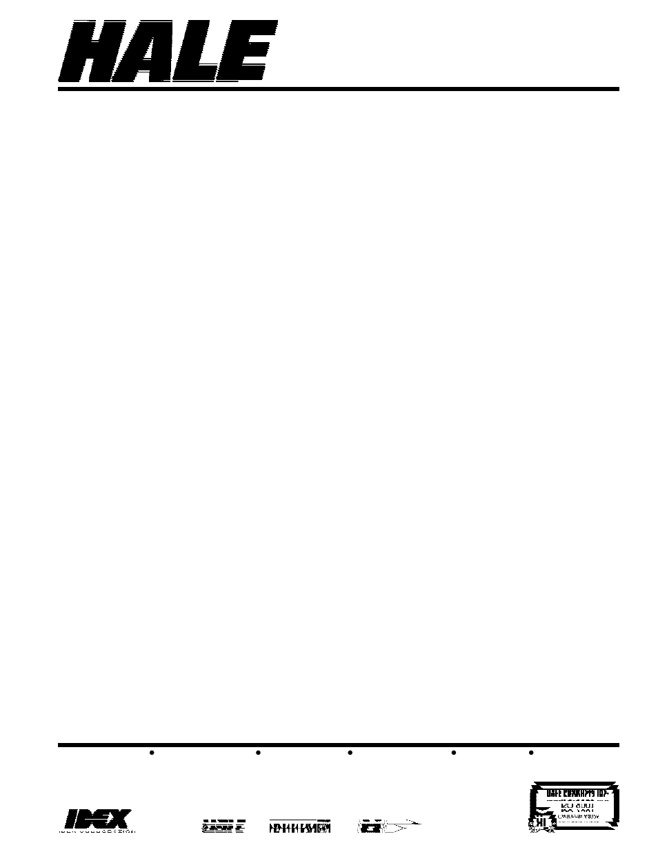 Hale SPV User Manual | 16 pages