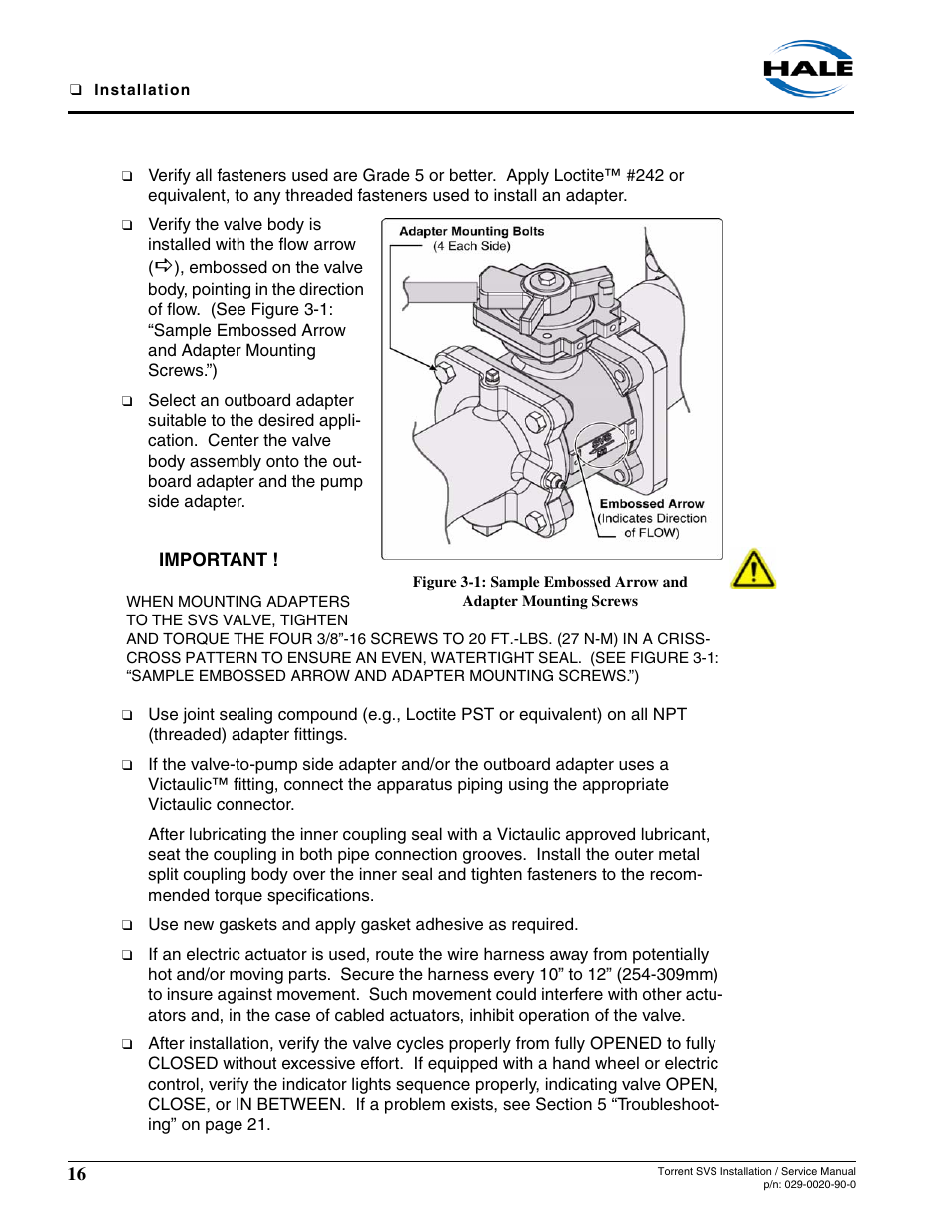 Hale Torrent SVS Stainless Steel Valves User Manual | Page 16 / 100