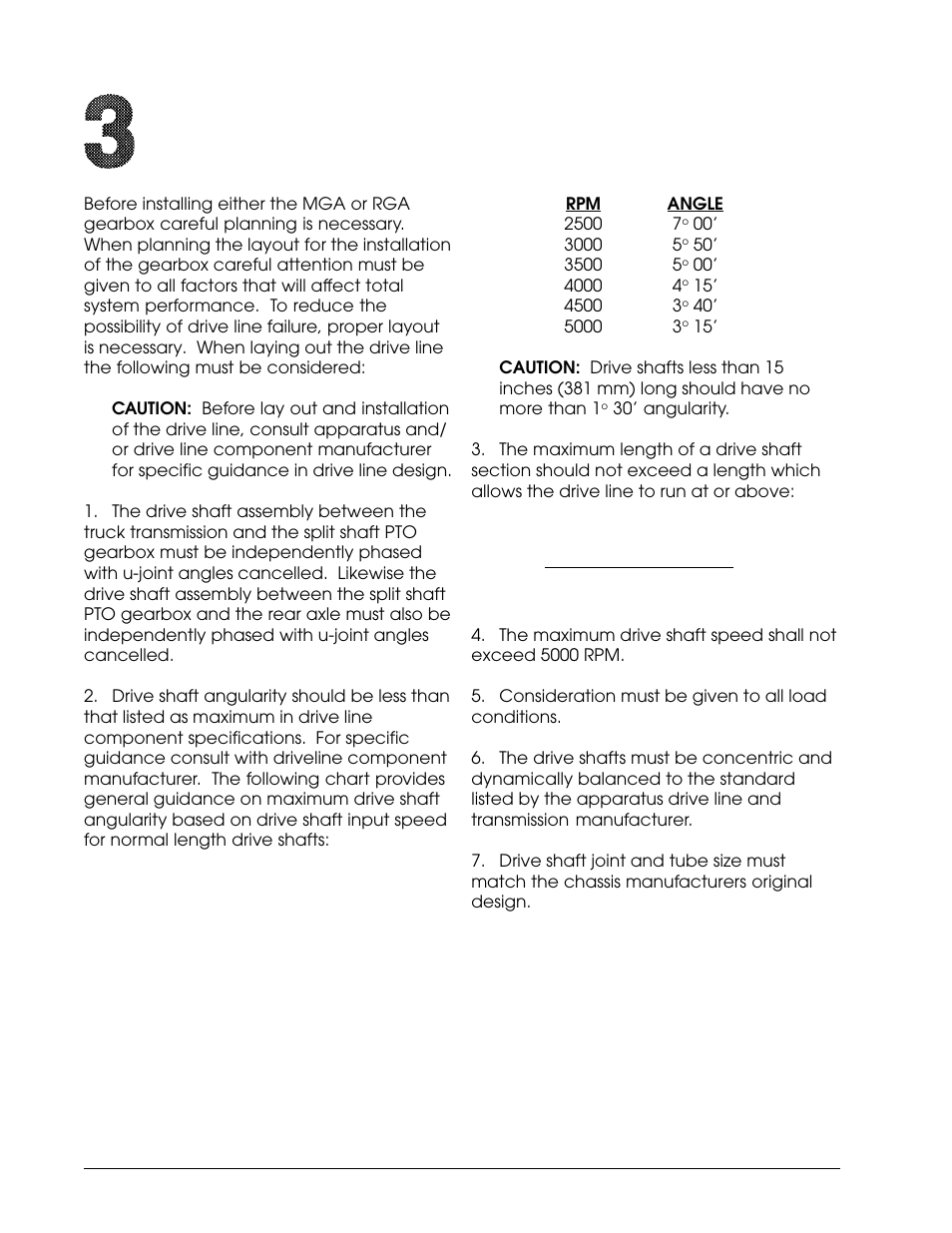 Drive line installation planning, Split-shaft pto gearbox | Hale RGA User Manual | Page 10 / 16