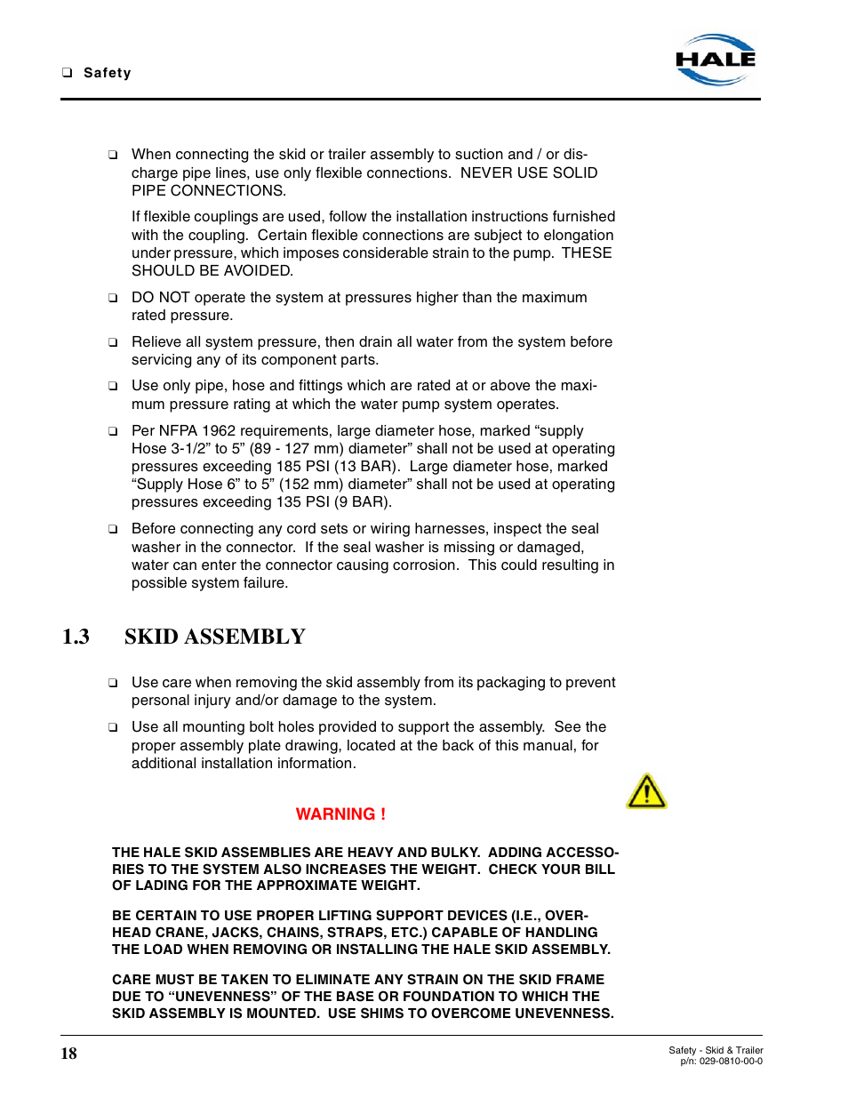 3 skid assembly | Hale Trailer User Manual | Page 18 / 74