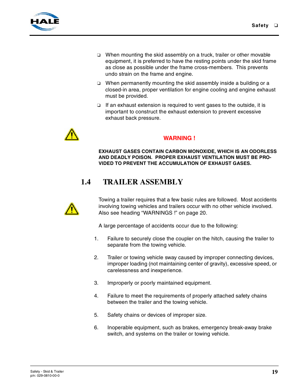 4 trailer assembly | Hale Trailer User Manual | Page 19 / 74