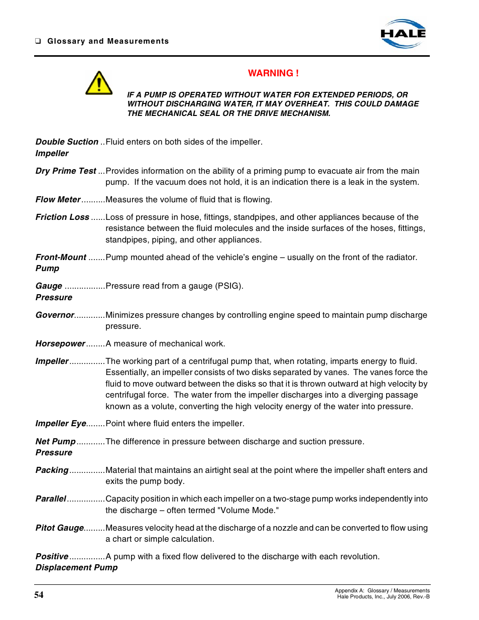 Hale Trailer User Manual | Page 54 / 74