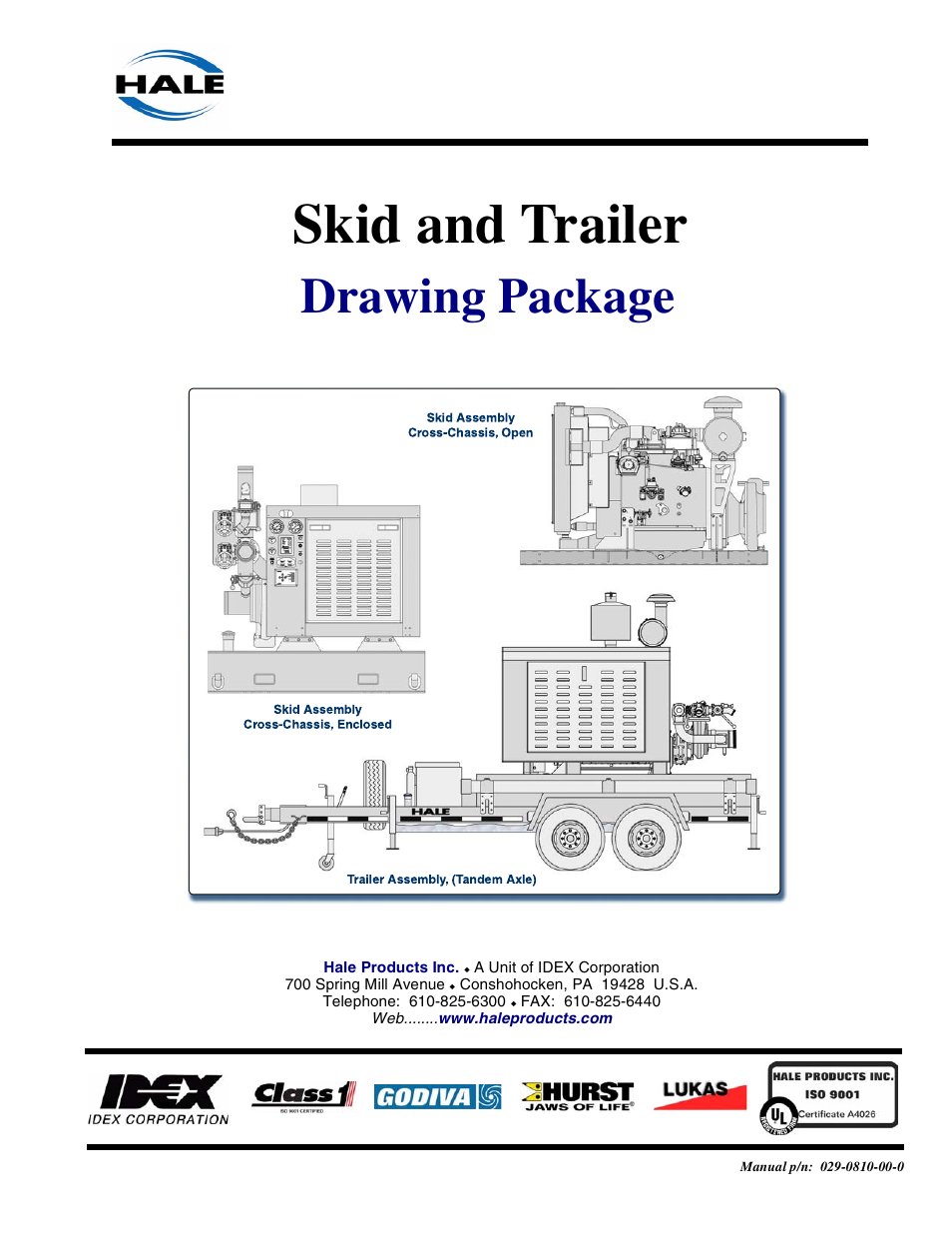 Drawing package, Skid and trailer | Hale Trailer User Manual | Page 73 / 74